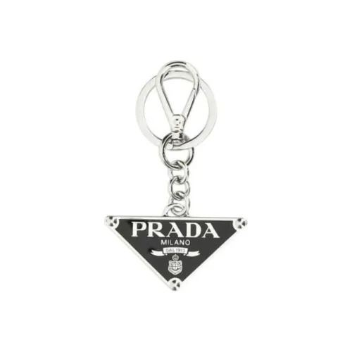 PRADA Синтетическое волокно Брелоки Серебряный Унисекс