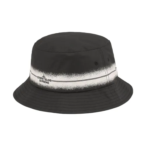 Supreme x STONE ISLAND 100% хлопок Панамы Унисекс Черный фиолетовый КАМЕЛ