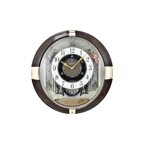 SEIKO Кварцевый механизм Стена Часы Унисекс Золото QXM333B