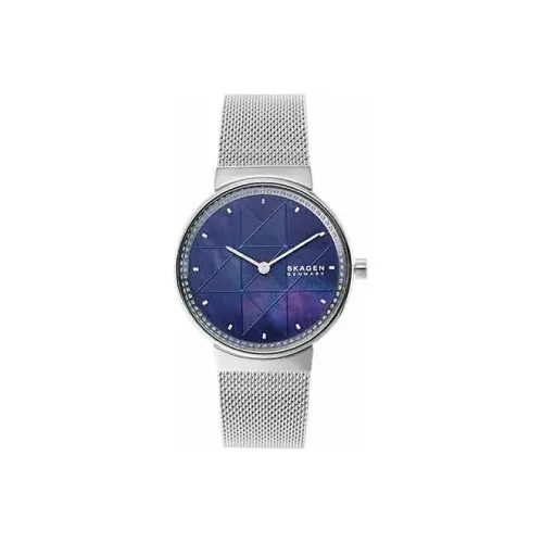 SKAGEN Кварцевый Movement Женские Часы 34 мм Синие