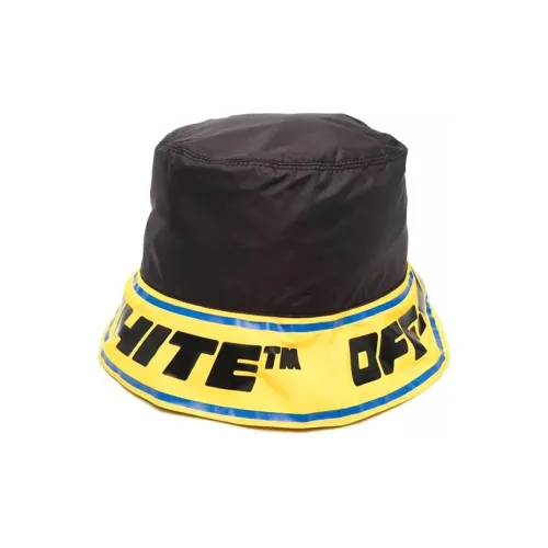 Off Белый Cotton Bucket Hats Черный Унисекс