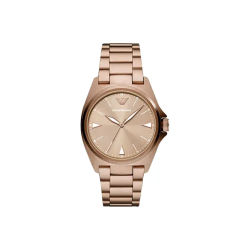 EMPORIO ARMANI Мужские часы Кварцевый механизм Ремешок из нержавеющей стали Золотой циферблат