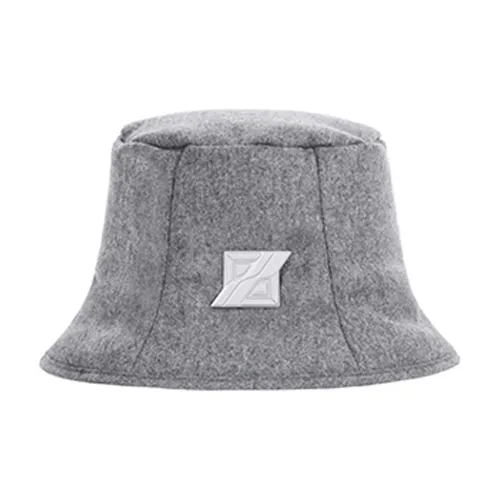 WE11DONE Шерсть Шляпа ведра Серый Унисекс