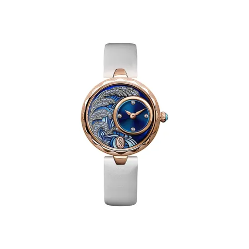 SNIICA Наручные часы Кварцевый механизм Кожаный ремешок Синий циферблат Женские часы 8030W296RGSA