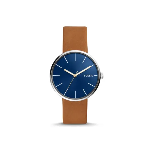 FOSSIL Наручные часы Кварцевый механизм Кожаный ремешок 42 мм Синий циферблат Мужские часы