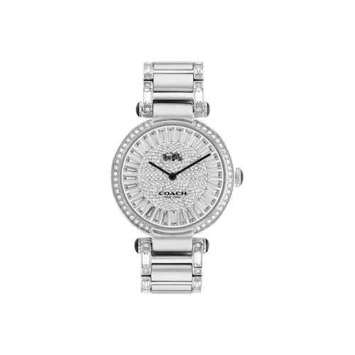 COACH Cary Women's Watch Кварцевый механизм корпус из нержавеющей стали ремешок 34 мм серебристый циферблат