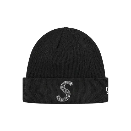 Supreme x New Era x Swarovski SS21 Акриловые шапки-бини Унисекс Камуфляж Фиолетовый Синий Небесный Синий Грязный Оранжевый Красный