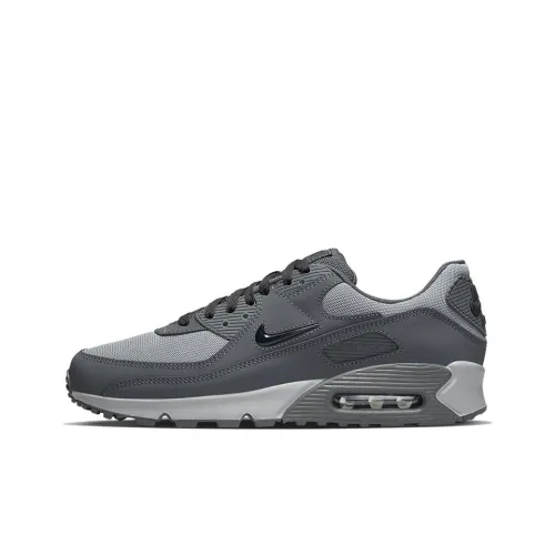 Nike Air Max 90 Low Топ Марафон Беговые кроссовки Мужской Серый Черный