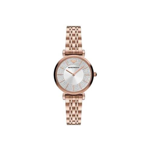 EMPORIO ARMANI Women's Watch Кварцевый механизм ремешок из нержавеющей стали 32 мм серебристый циферблат