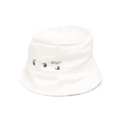 Off Белый Cotton Bucket Hats Белый Унисекс