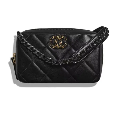 CHANEL 19Bag Овчина Camera Сумка Сумка через плечо Женская Черная