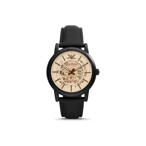 EMPORIO ARMANI Механический механизм Мужские часы Machine 43 мм Желтые