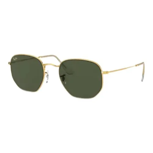 RayBan Alloy Irregular Shape Sunglasses Unisex Gold