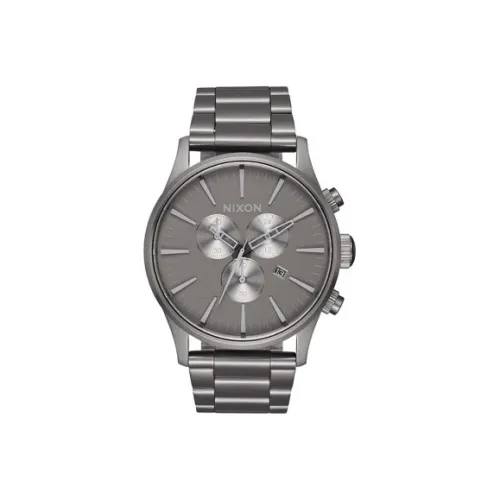 NIXON Кварцевый механизм Мужские часы Sentry Chrono 42 мм Серый
