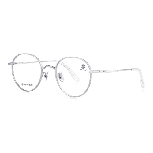 MUZU Чистый титан Круглые оправы для очков Унисекс