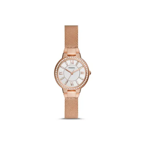 FOSSIL Наручные часы Кварцевый механизм Стальной ремешок 30 мм Белый циферблат Женские часы