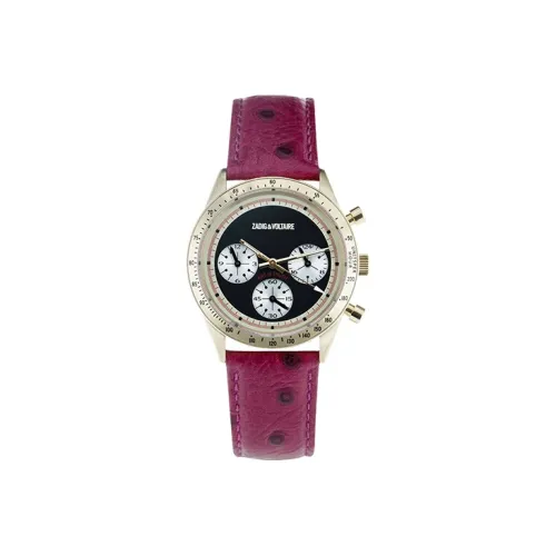 Zadig Voltaire Master Collection Наручные часы Кварцевый механизм Кожаный ремешок 36 мм Черный циферблат Мужские часы