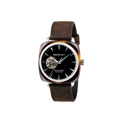 BRISTON Наручные часы Автоматический Механический Механизм Кожаный Ремешок 40 мм Черный Циферблат Мужские часы