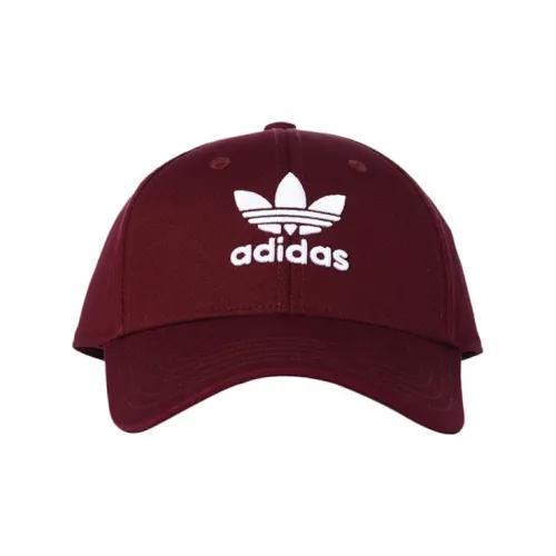 Adidas Originals Хлопковые кепки унисекс бордового цвета