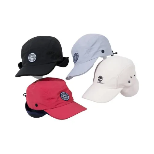 Supreme x Timberland Нейлон Тенсел Кепки Унисекс Черный Розовый Красный Светло-Синий Белый