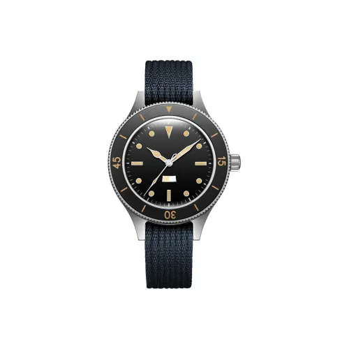 BULOVA Мужские часы Механический механизм Нейлоновый ремешок 41 мм Черный циферблат