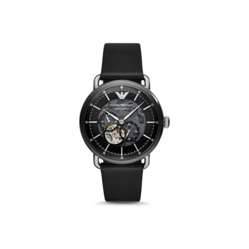 EMPORIO ARMANI Механические Мужские Часы 43mm*12mm Черные