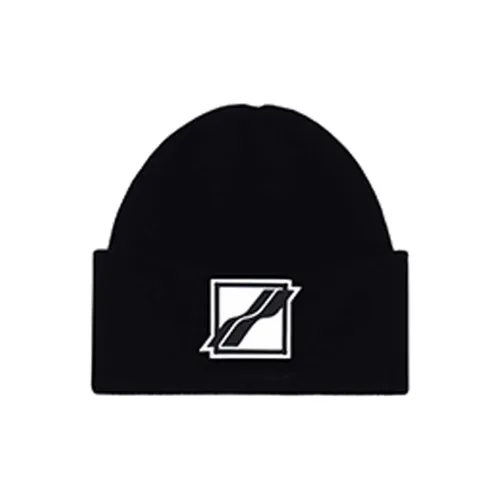 WE11DONE Хлопок Шапка-бини Черная Унисекс