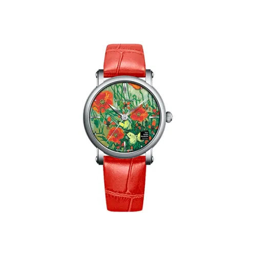 Коллекция VAN GOGH Наручные часы Кварцевый механизм Естественная кожа Ремешок 36 мм Многоцветный циферблат Женские часы Lady15