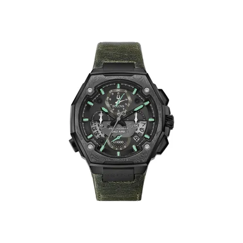 BULOVA Classic Gentleman Collection Кварцевые наручные часы искусственный кожаный ремешок 45*47 мм черный циферблат