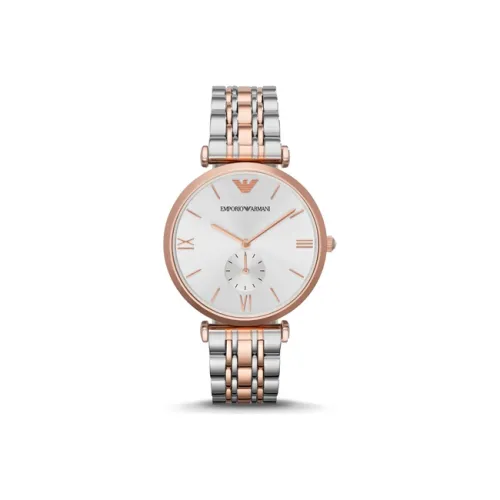 EMPORIO ARMANI Мужские часы Кварцевый механизм Ремешок из нержавеющей стали 40 мм Белый циферблат