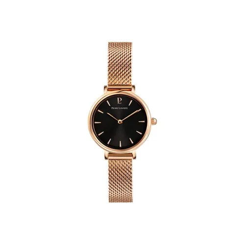 PierreLannier Women's Watch Кварцевый механизм Стальной ремешок Черный циферблат