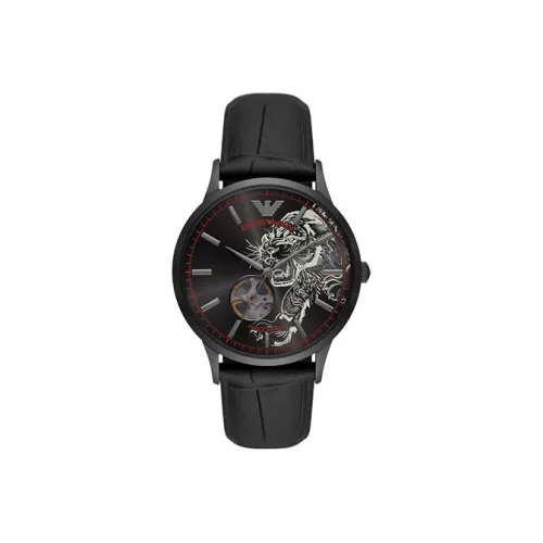 EMPORIO ARMANI Механический механизм Мужские часы 43 мм Черный