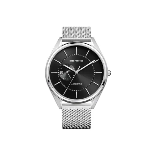 Bering Мужские часы Автоматический механический механизм Стальной ремешок 43 мм Черный циферблат