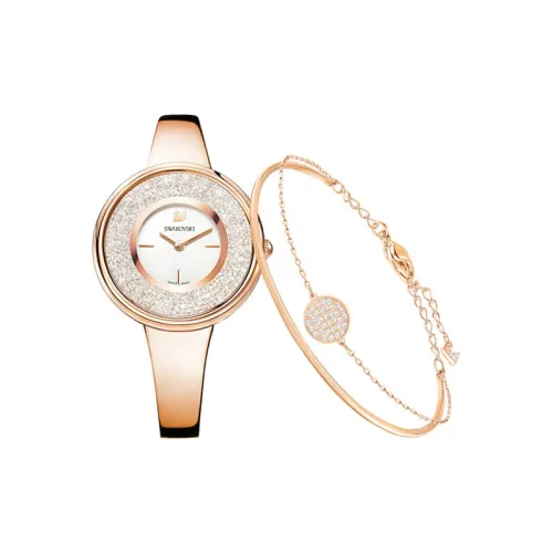 Swarovski Crystalline Pure Women's Watch Кварцевый механизм ремешок из нержавеющей стали 34 мм белый циферблат