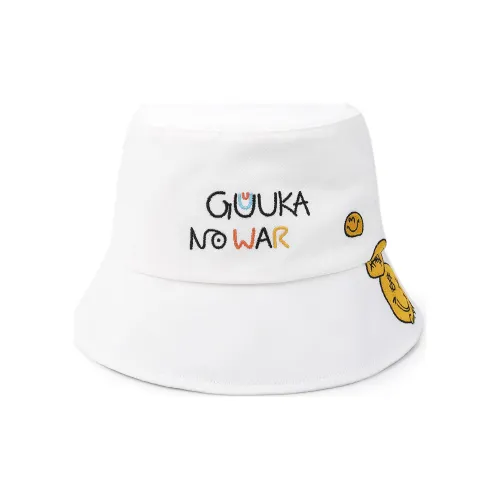 Guuka Cotton Bucket Hats Белый Унисекс