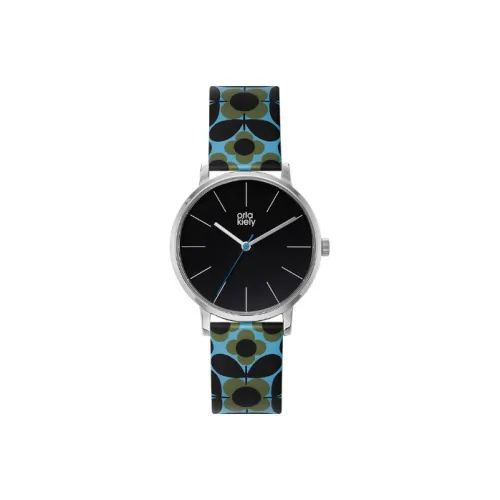 ORLA KIELY Women's Watch Кварцевый механизм Естественная кожа Ремешок 37 мм Черный циферблат OK2269