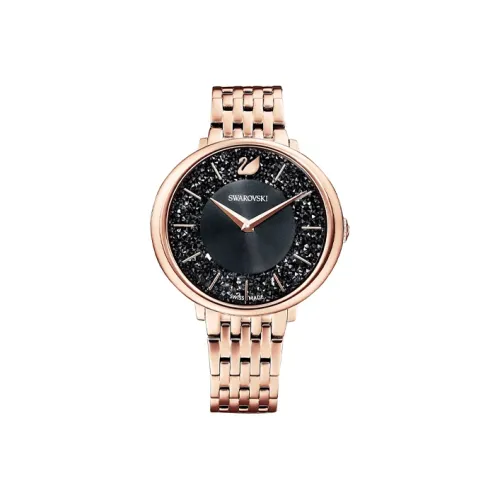 Swarovski UptownCrystalline Delight Коллекция Наручные часы Кварцевый механизм Металлический ремешок Черный циферблат Женские часы 5544587