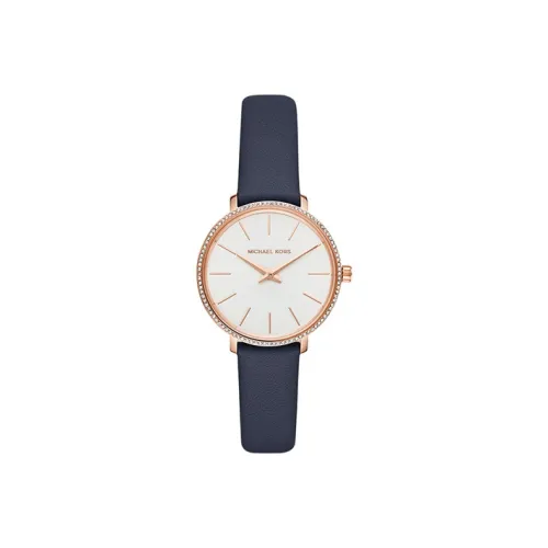 MICHAEL KORS PYPER Women's Watch Кварцевый механизм Кожаный ремешок Белый циферблат