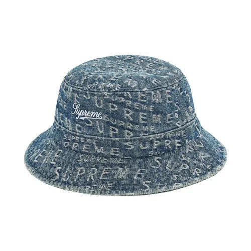 Supreme 100% хлопок Bucket Hats Unisex Деним Черный Джинсовый Синий Авокадо Зеленый