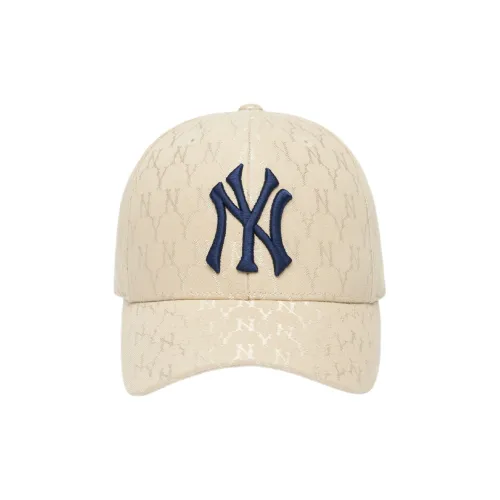 Бейсбольные кепки MLB Base Logo из хлопка унисекс бежевого цвета