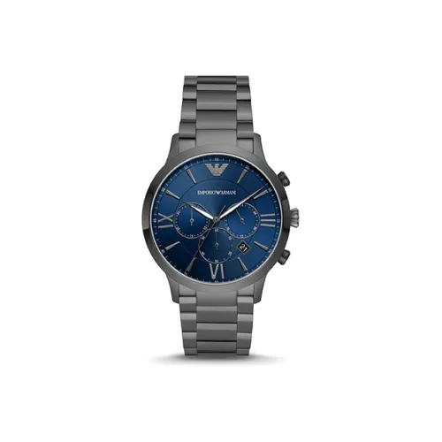 EMPORIO ARMANI Мужские часы Кварцевый механизм Ремешок из нержавеющей стали 43 мм Синий циферблат Часы AR11348 NLP