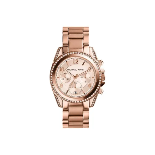 MICHAEL KORS Наручные часы Кварцевый механизм Ремешок из нержавеющей стали 39 мм Розовое золото Циферблат Женские часы