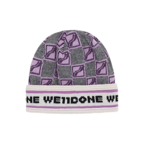 WE11DONE Смесовая шерсть Шапка-бини Фиолетовая Унисекс