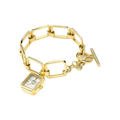 CHARLOTTE RAFFAELLI Кварцевый механизм Женские часы Chain Of Time 18,8 мм * 15,7 мм * 6,7 мм Белый