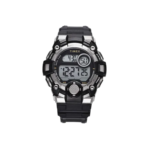 TIMEX Наручные часы Электронный механизм Силиконовый ремешок Черный циферблат Унисекс