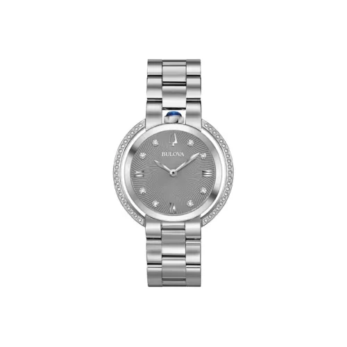 BULOVA Наручные часы кварцевый механизм 35 мм серебристый циферблат женские часы