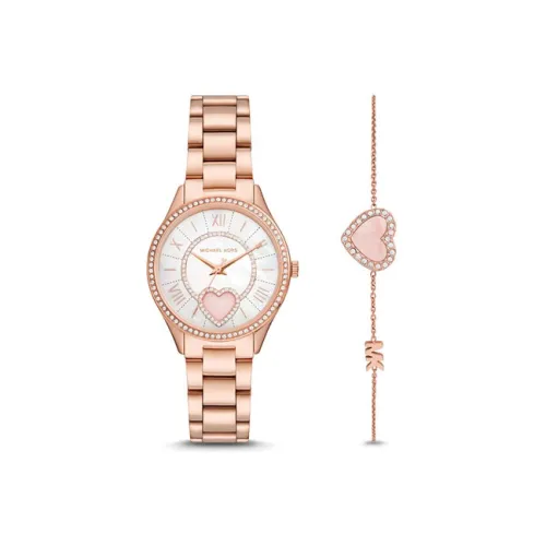 MICHAEL KORS LAURYN Коллекция Наручные часы Кварцевый механизм Нержавеющая сталь Ремешок Белый циферблат Женские часы MK1038