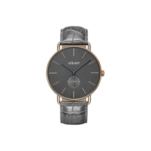 a.b.art Men's Watches Кварцевый механизм Естественная кожа Ремешок Черный циферблат Часы FR41 003 046L