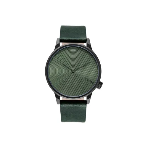 KOMONO Watch Кварцевый механизм Кожаный ремешок Зеленый циферблат Унисекс Новый KOM W3010