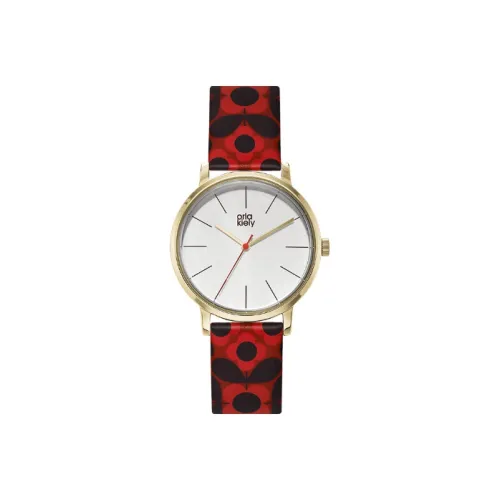 ORLA KIELY Women's Watch Кварцевый механизм ремень из натуральной кожи 37 мм белый циферблат модель OK2268